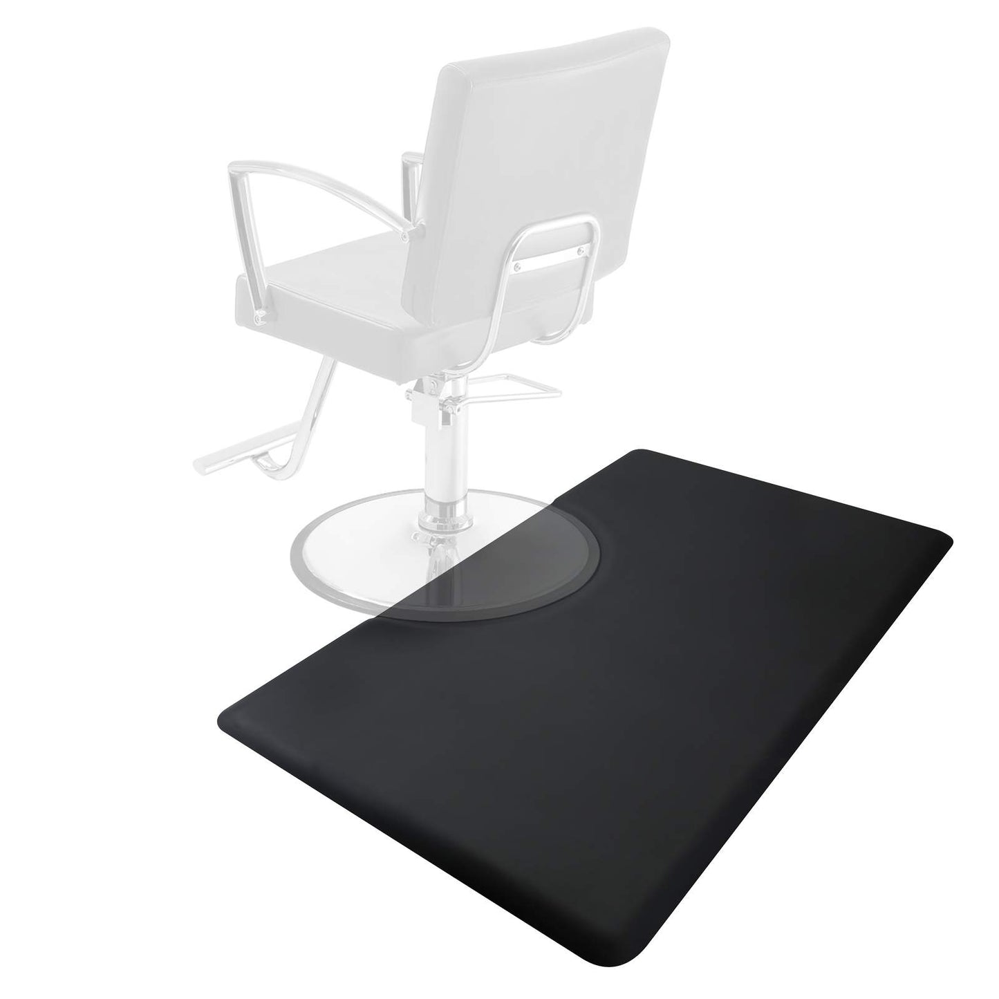 InFashion PRO Anti-Fatigue Salon Mat 3'x5' Rectangular with Round Cut Out - 5/8'' Thick