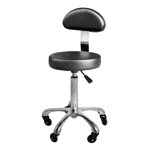 InFashion PRO Round Stool with Backrest - Star Base