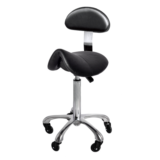 InFashion PRO Saddle Stool with Backrest - Star Base